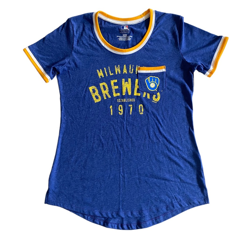 NWT MLB Milwaukee Brewers Genuine Merchandise Tee Women’s Size Medium